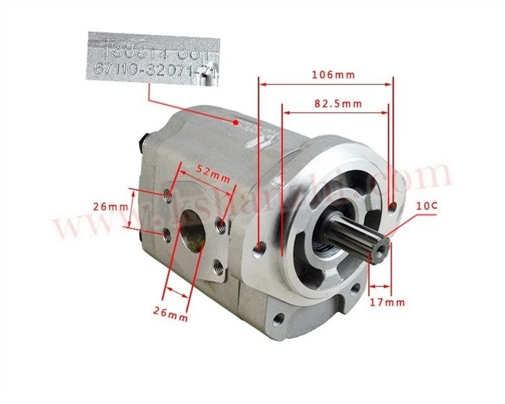 67110-32071-71 Hydraulic Pump For 5FD10-30 1DZ, 3-5FD10-18 2J