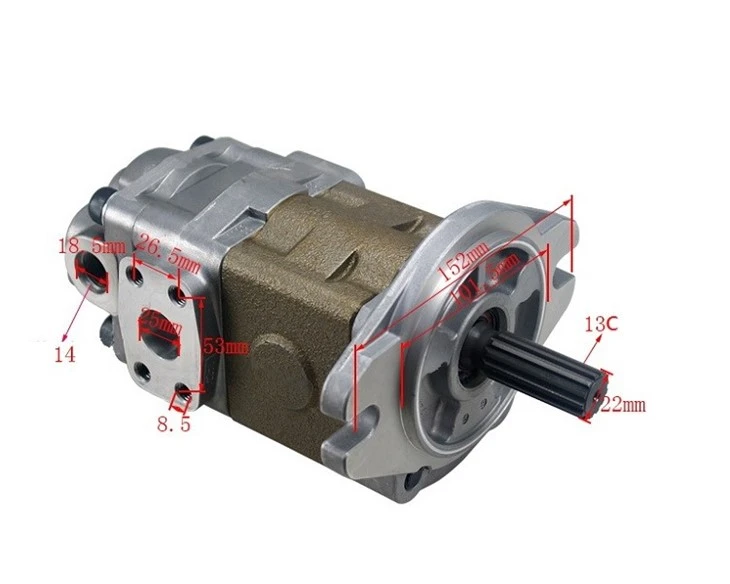 Forklift Parts 3EC-60-31710 Hydraulic Pump For FD35~45-7/6D102E/TB42